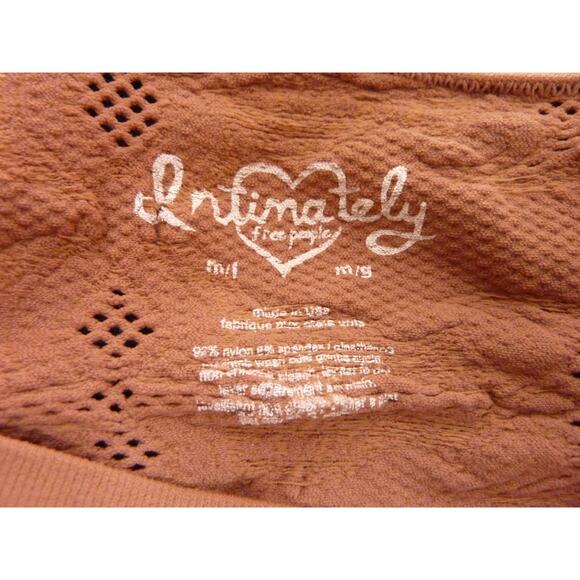 NWOT Free People Intimately Brown Bandeau Textured Top Sleeveless M L Boho - Picture 4 of 4